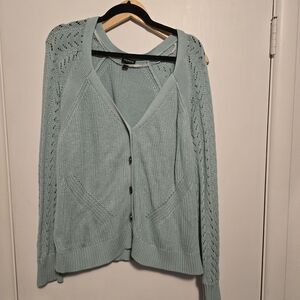 Torrid Soft Blue Knit Cardigan